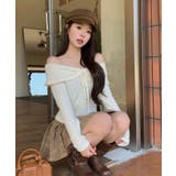 オフショルダーリボンデザインニット トップス ニット | kirakiraShop | 詳細画像5