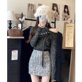 ミックスカラーワンショルダーニット トップス ニット | kirakiraShop | 詳細画像4