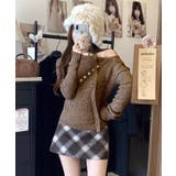 ミックスカラーワンショルダーニット トップス ニット | kirakiraShop | 詳細画像6