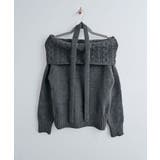 ケーブルデザインオフショルダーリボンニット トップス ニット | kirakiraShop | 詳細画像8