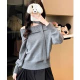 ケーブルデザインオフショルダーリボンニット トップス ニット | kirakiraShop | 詳細画像6