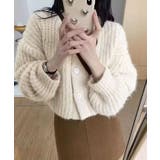 クリーム | シャギーニットショートカーディガン トップス カーディガン | kirakiraShop