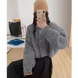 グレー | シャギーニットショートカーディガン トップス カーディガン | kirakiraShop