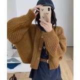 ブラウン | シャギーニットショートカーディガン トップス カーディガン | kirakiraShop