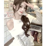 オフショルダーリブドッキングニットトップス トップス ニット | kirakiraShop | 詳細画像2