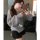 バックリボンデザインシャギーニット トップス ニット | kirakiraShop | 詳細画像9