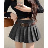 ベルト付きチェックプリーツミニスカート スカート ミニスカート | kirakiraShop | 詳細画像5