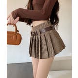 ベルト付きチェックプリーツミニスカート スカート ミニスカート | kirakiraShop | 詳細画像10