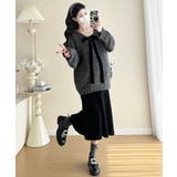 ベロアリボン付きスパンコールニットプルオーバー トップス ニット | kirakiraShop  | 詳細画像5 