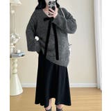 ベロアリボン付きスパンコールニットプルオーバー トップス ニット | kirakiraShop  | 詳細画像8 