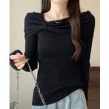 リボンリブニットトップス トップス ニット | kirakiraShop  | 詳細画像5 