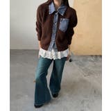 デニムドッキングカーディガン トップス ニット | kirakiraShop  | 詳細画像23 