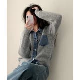 デニムドッキングカーディガン トップス ニット | kirakiraShop  | 詳細画像10 