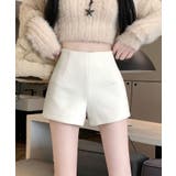 オフホワイト | 裏起毛ストレッチショートパンツ パンツ ショートパンツ | kirakiraShop 