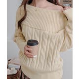 オフショルダーケーブルニットトップス トップス ニット | kirakiraShop  | 詳細画像9 