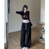 配色ウエスト ワイドイージーパンツ ボトムス | kirakiraShop  | 詳細画像21 