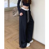 配色ウエスト ワイドイージーパンツ ボトムス | kirakiraShop  | 詳細画像28 