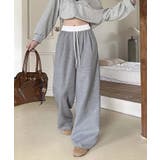 配色ウエスト ワイドイージーパンツ ボトムス | kirakiraShop  | 詳細画像9 