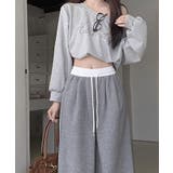 配色ウエスト ワイドイージーパンツ ボトムス | kirakiraShop  | 詳細画像10 