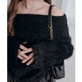 シャギーオフショルダーリボンニットトップス トップス ニット | kirakiraShop  | 詳細画像6 