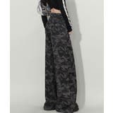 カモフラ柄ワイドストレートパンツ パンツ ワイドパンツ | kirakiraShop  | 詳細画像4 