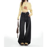 ウォッシュワイドストレートデニムパンツ パンツ デニムパンツ | kirakiraShop  | 詳細画像13 