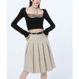 ベルト付きプリーツフレアミディスカート スカート プリーツスカート | kirakiraShop  | 詳細画像16 