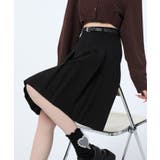 ベルト付きプリーツフレアミディスカート スカート プリーツスカート | kirakiraShop  | 詳細画像4 