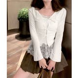 レイヤード風フレアスリーブカットソー トップス カットソー | kirakiraShop  | 詳細画像16 