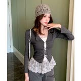 レイヤード風フレアスリーブカットソー トップス カットソー | kirakiraShop  | 詳細画像23 