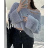 シャギーVネッククロップドニットトップス トップス ニット | kirakiraShop  | 詳細画像19 