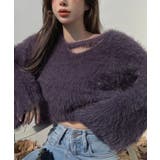 シャギーVネッククロップドニットトップス トップス ニット | kirakiraShop  | 詳細画像21 
