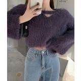 シャギーVネッククロップドニットトップス トップス ニット | kirakiraShop  | 詳細画像24 