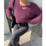 シャギーVネッククロップドニットトップス トップス ニット | kirakiraShop  | 詳細画像30 