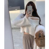 シャギーVネッククロップドニットトップス トップス ニット | kirakiraShop  | 詳細画像10 