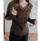 レースレイヤード襟付きリブニットトップス トップス ニット | kirakiraShop  | 詳細画像40 