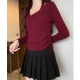 レイヤードサイドドローニットトップス トップス ニット | kirakiraShop  | 詳細画像19 