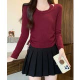 レイヤードサイドドローニットトップス トップス ニット | kirakiraShop  | 詳細画像24 