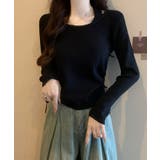 レイヤードサイドドローニットトップス トップス ニット | kirakiraShop  | 詳細画像4 