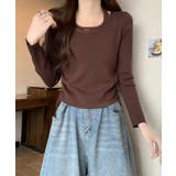 レイヤードサイドドローニットトップス トップス ニット | kirakiraShop  | 詳細画像38 