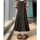 ブラウン | メルトン風フレアロングスカート ボトムス スカート | kirakiraShop 