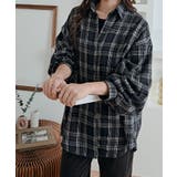 チェック柄ルーズフィットシャツ シャツ チェック柄 | kirakiraShop  | 詳細画像5 