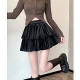 スエード フリルプリーツミニスカート スカート | kirakiraShop  | 詳細画像2 