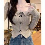 リボン襟リブカットソートップス トップス カットソー | kirakiraShop  | 詳細画像20 