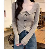リボン襟リブカットソートップス トップス カットソー | kirakiraShop  | 詳細画像21 