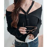 オフショルレイヤードリブニットトップス トップス ニット | kirakiraShop  | 詳細画像6 