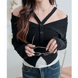 オフショルレイヤードリブニットトップス トップス ニット | kirakiraShop  | 詳細画像8 