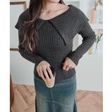 ビッグカラーリブニットトップス トップス ニット | kirakiraShop  | 詳細画像36 