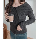 ビッグカラーリブニットトップス トップス ニット | kirakiraShop  | 詳細画像39 