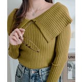 ビッグカラーリブニットトップス トップス ニット | kirakiraShop  | 詳細画像49 